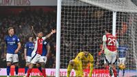 Gol kemenangan Arsenal atas Ipswich (AFP)
