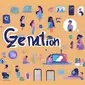 Ilustrasi Generasi Z atau Gen Z (Foto By AI)