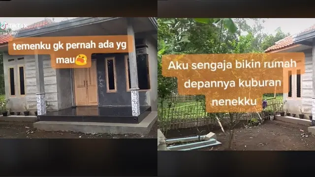 Viral Wanita Ini Bangun Rumah Depan Kuburan Sang Nenek, Alasannya Bikin Haru
