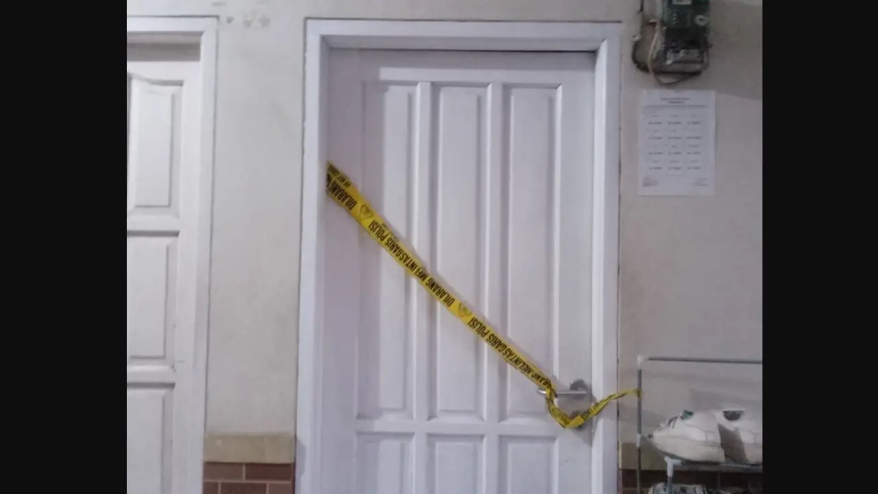 Kontrakan tempat kejadian suami bunuh istri di Cikarang, Bekasi, Jawa Barat.