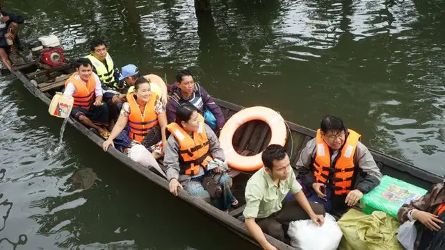 Banjir di Myanmar, lebih dari 100.000 orang mengungsi (Komite Manajemen Bencana Nasional Myanmar via CNN)