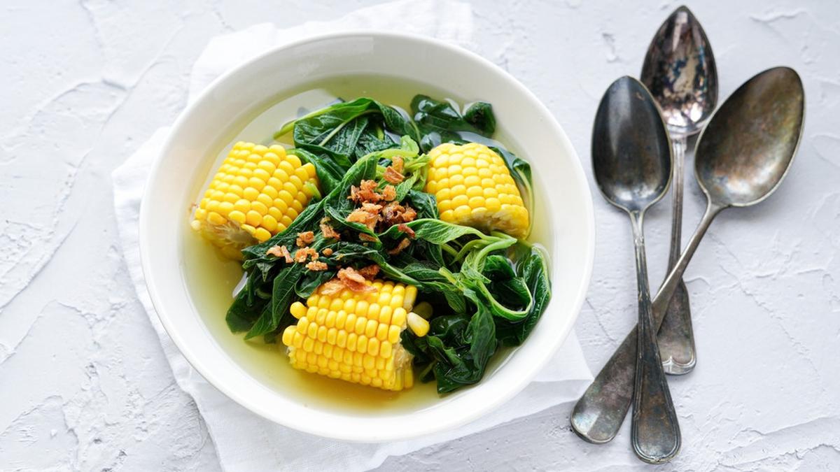 Resep Sayur Bening Kencur Bayam Jagung
