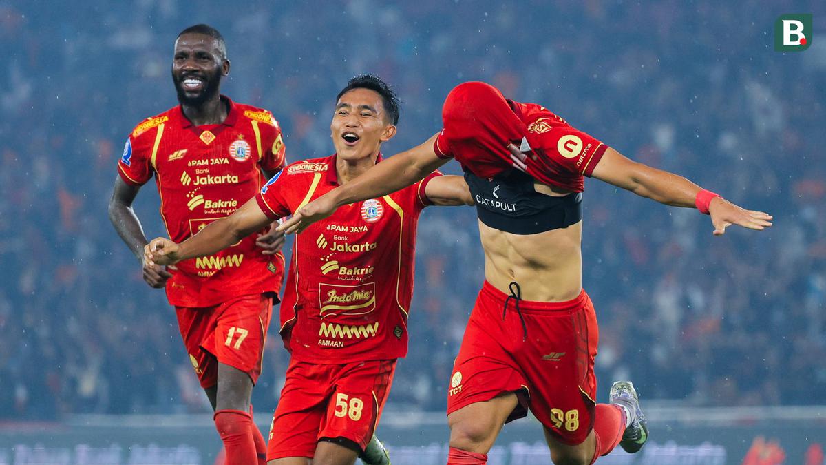 Foto: Eksel Runtukahu Borong 2 Gol, Persija Lumat Persebaya di BRI Super League