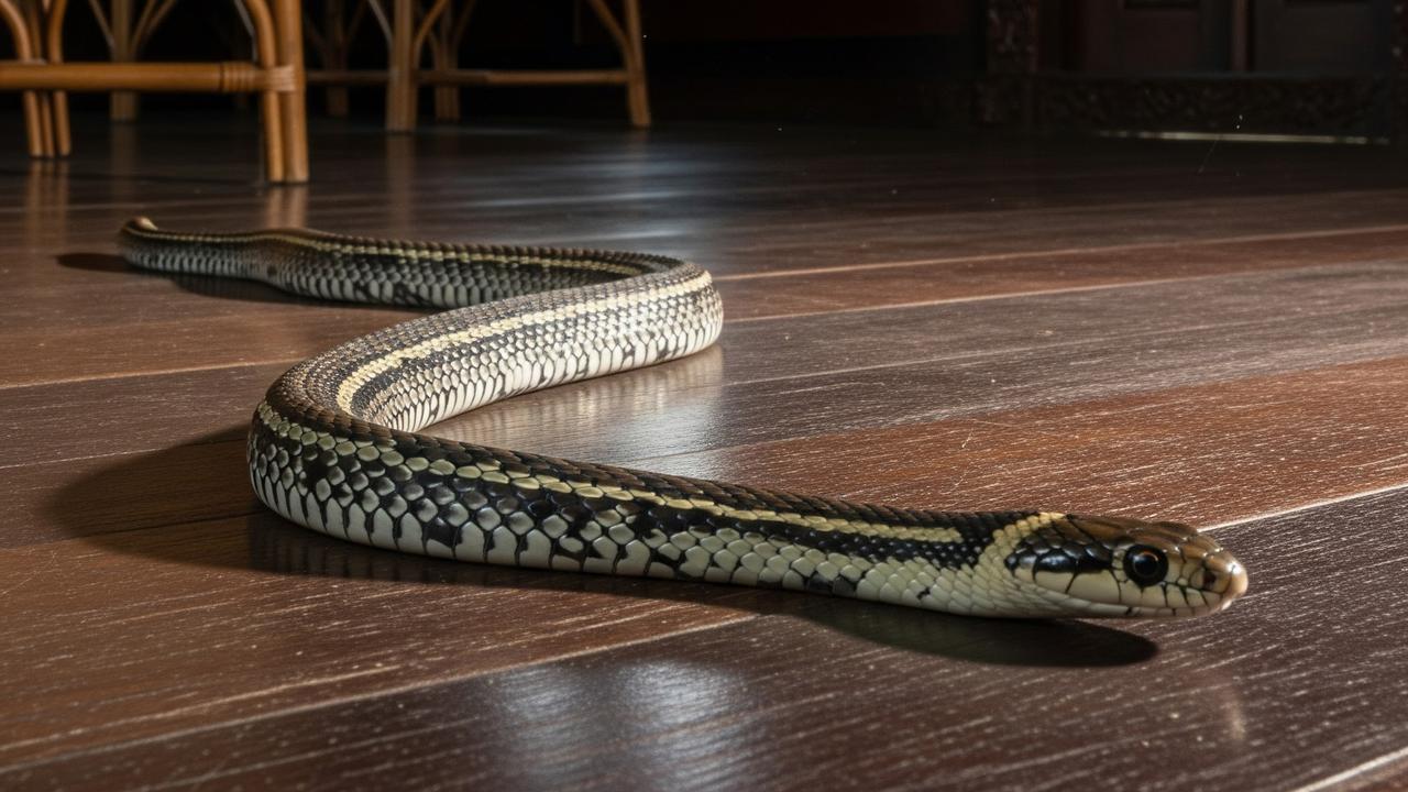 Ular Emprit atau Ular Cicak atau Ular Genteng (Lycodon capucinus)