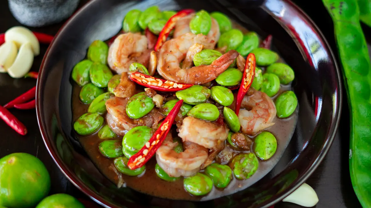 resep tumis sambal udang pete petai goreng