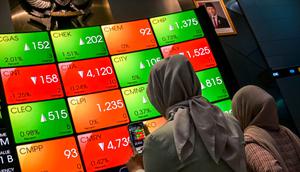 Sebelumnya, pada pembukaan perdagangan Rabu 10 September 2025, IHSG dibuka menguat di 7.682,422. (BAY ISMOYO/AFP)