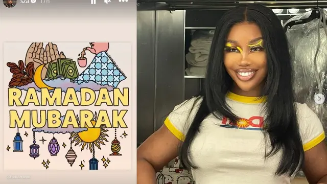 SZA mengunggah ulang postingan Bella Hadid yang Menyambut Ramadhan 2023. (Instgaram/ sza)