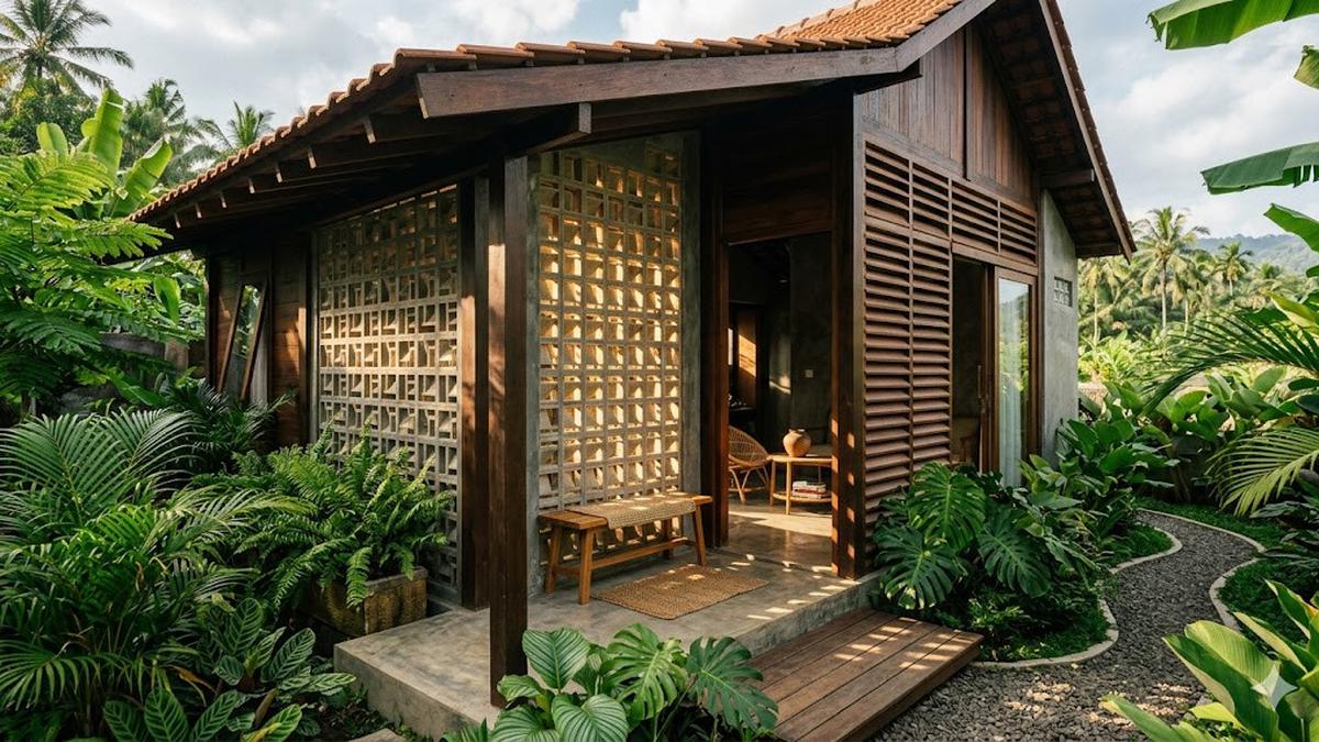 8 Inspirasi Rumah Kecil dengan Lorong Angin agar Tidak Gerah, Hunian Sejuk Alami