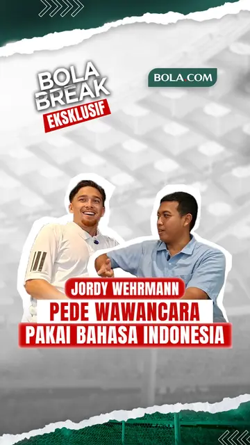 Jordy Wehrmann tampil percaya diri ngobrol menggunakan bahasa Indonesia dalam podcast Bola Break