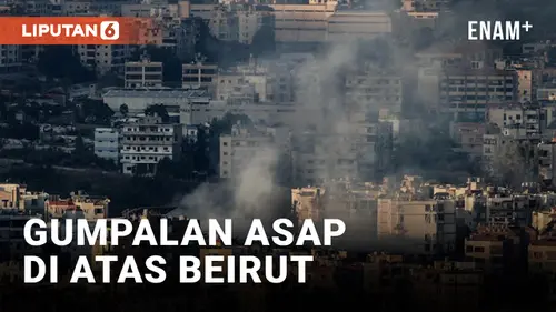 VIDEO: Gumpalan Asap Membumbung Tinggi di atas Beirut
