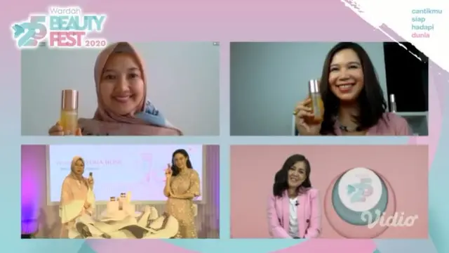 Konferensi pers virtual peluncuran Wardah Hydra Rose Series, Sabtu, 3 Oktober 2020.