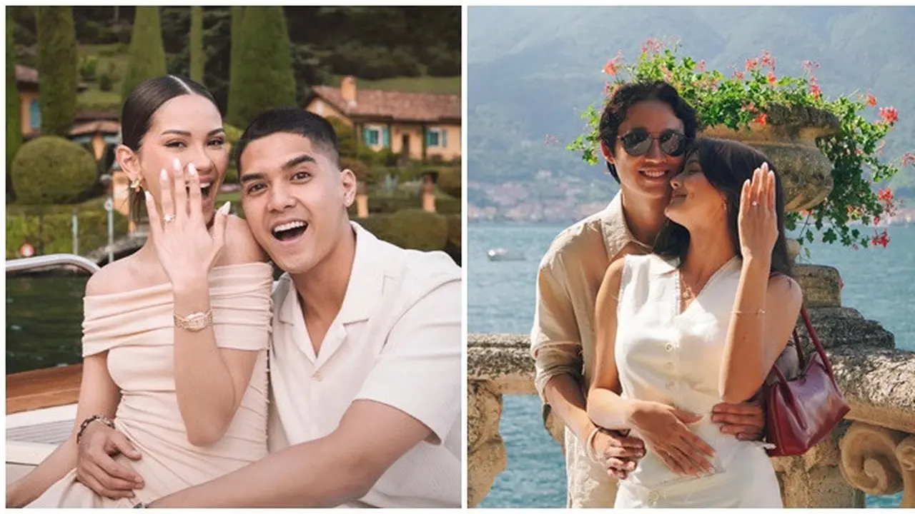 6 Beda Gaya Alyssa Daguise dan Amanda Rawles ketika Dilamar, Lake Como Jadi Saksi