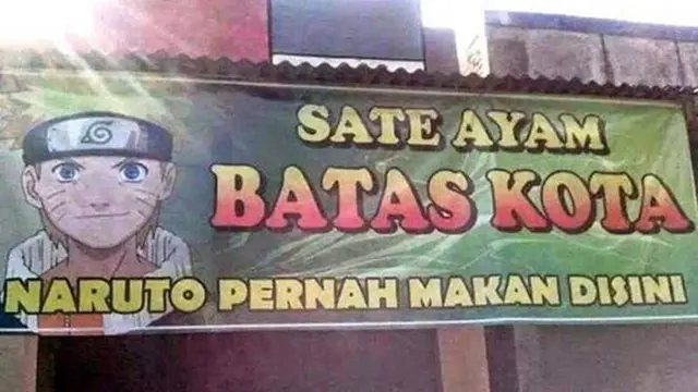 6 Spanduk Penjual Sate Ayam Ini Nyeleneh Banget, Pembeli Ngakak