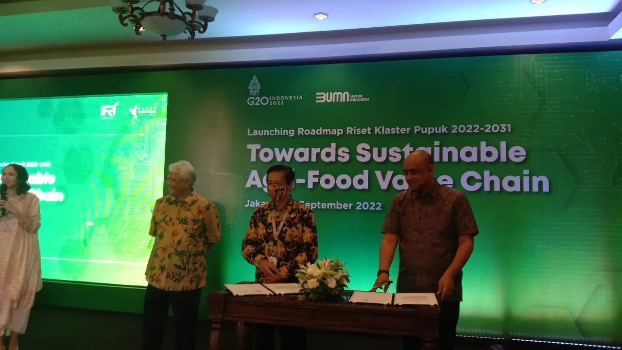 PT Pupuk Indonesia (Persero) resmi meluncurkan Roadmap Riset Klaster Pupuk 2022-2031.