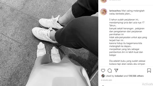 Alvin Faiz - Larissa Chou (Foto: Instagram/@larissachou)