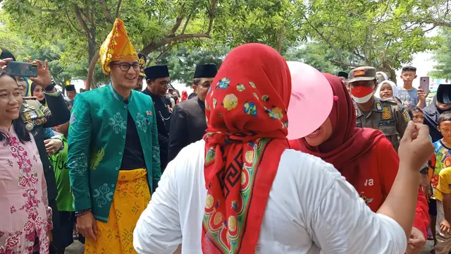 Roy Citayam Eksis Bareng Sandiaga Uno di Peringatan HUT ke-77 RI
