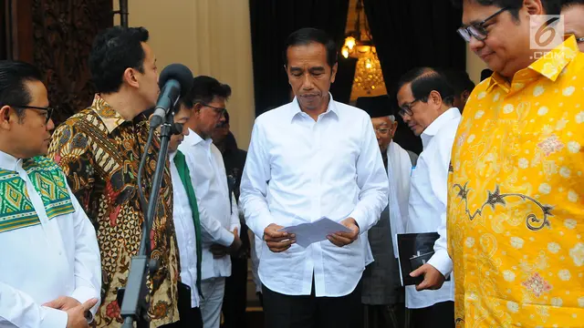 Didampingi Ketum Parpol, Jokowi Jelaskan Hasil 12 Lembaga Survei