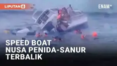 Insiden kapal terbalik dialami armada Kebo Iwa Express pada Selasa (3/1/2023) petang. Kapal cepat rute Nusa Penida-Sanur, Bali alami kebocoran dalam perjalanan. Sebanyak 23 penumpang dan 6 ABK menyelamatkan diri dengan pelampung.