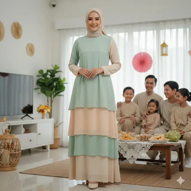 Model Baju Lebaran 2026 (Foto: Gemini AI)