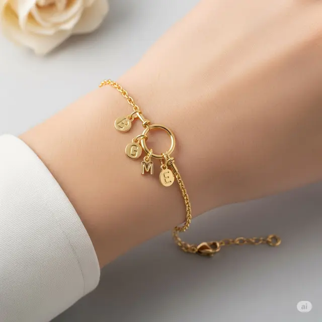 Model Gelang Nama Emas. Foto: Gemini
