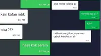 Chat penumpang ke driver ojol (Ist)