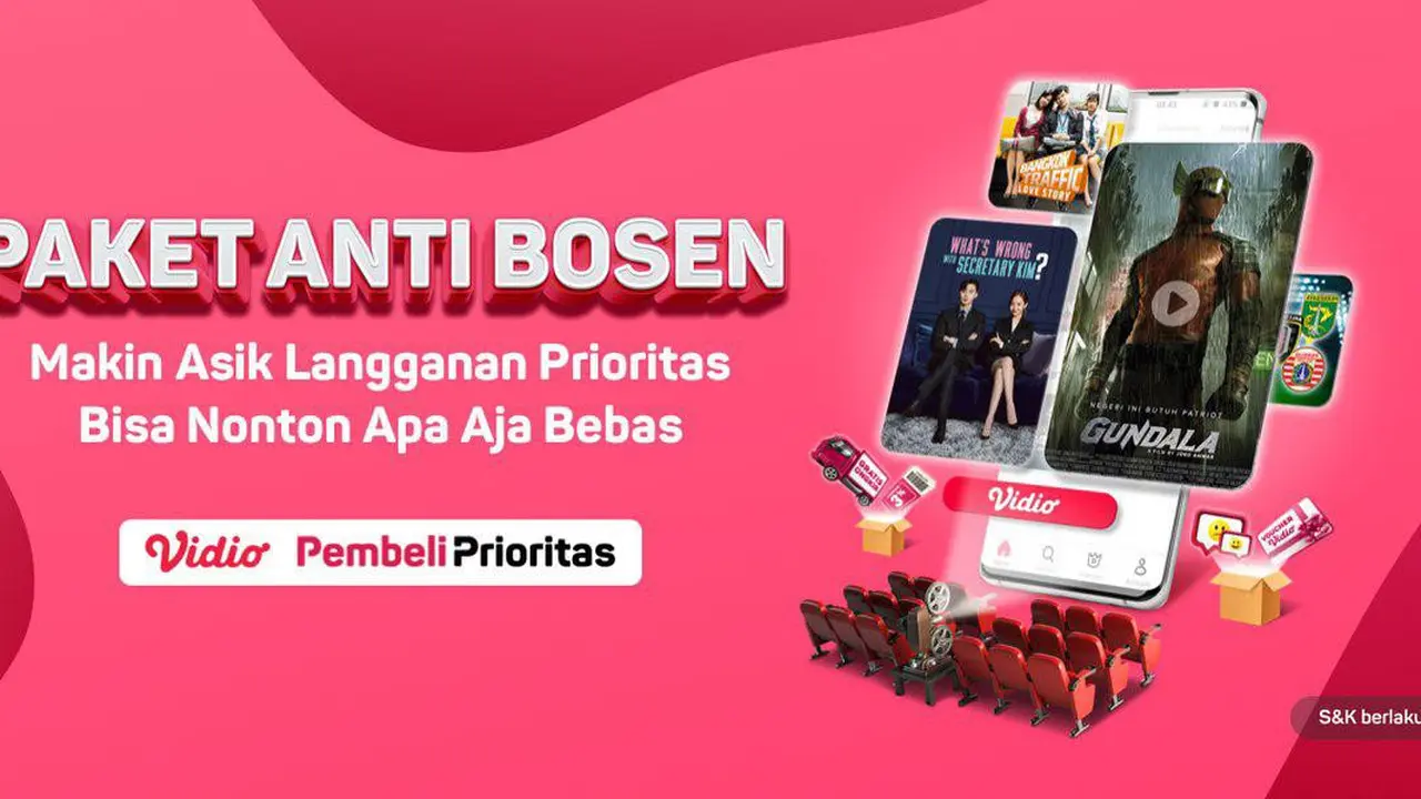 Atasi Bosen Dengan Paket Anti Bosen Dari Vidio Sekarang Juga! sumberfoto: Vidio