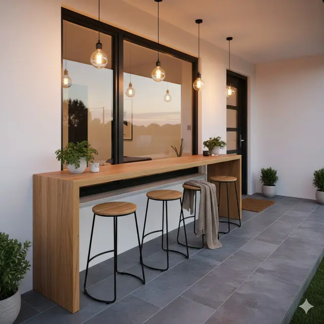 Desain Teras Multifungsi untuk Rumah Kecil. Gemini