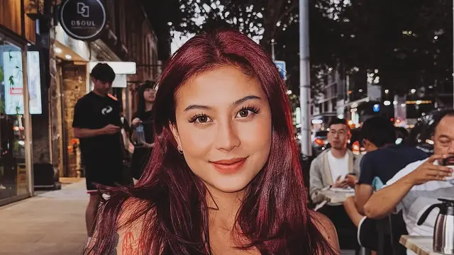 Potret Keanu, Awkarin, Lula Lahfah, Risya Brabo Kompak dengan Rambut  Merah