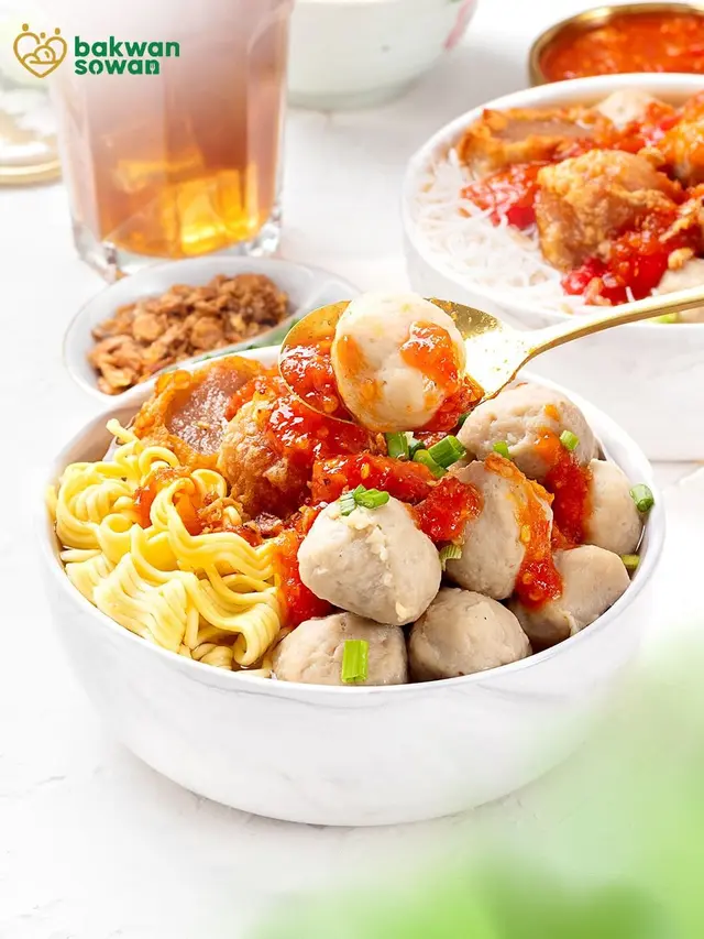Menu bakso di Bakwan Sowan