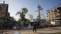 Hingga Minggu 24 Agustus 2025, serangan Israel terus menggempur sejumlah wilayah di Jalur Gaza. (BASHAR TALEB/AFP)