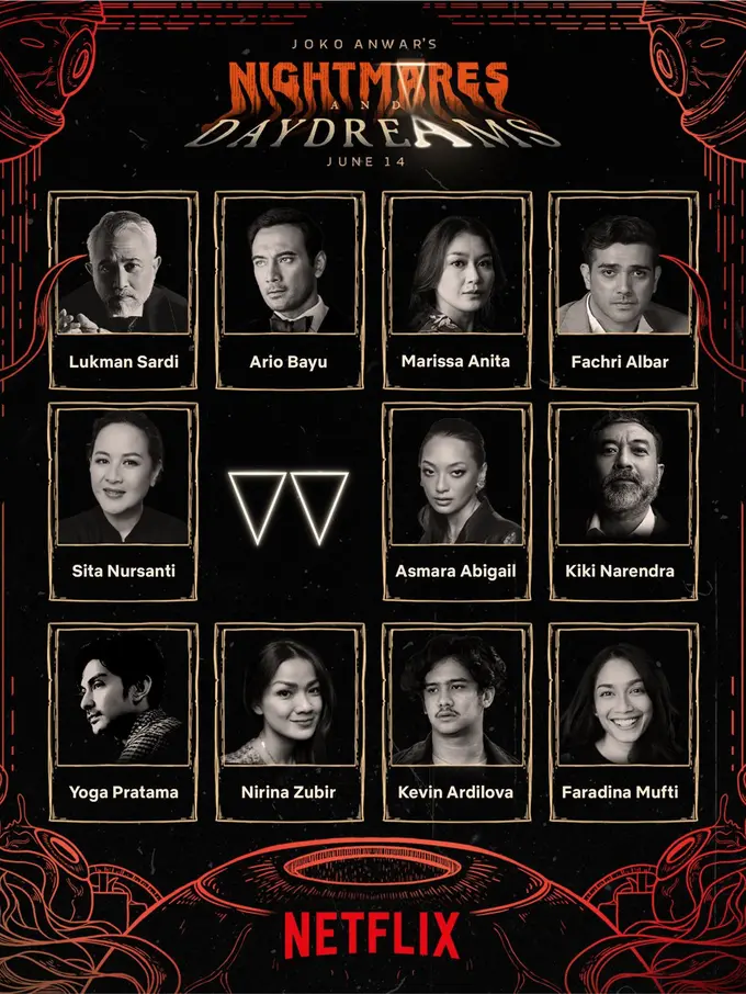 Joko Anwar hadirkan 65 aktor dan aktris untuk bintangi serial Nightmares and Daydreams. [Foto: Netflix]