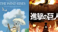 Anime The Wind Rises dan Attack on Titan sukses memenangkan banyak penghargaan di Tokyo Anime Award Festival.