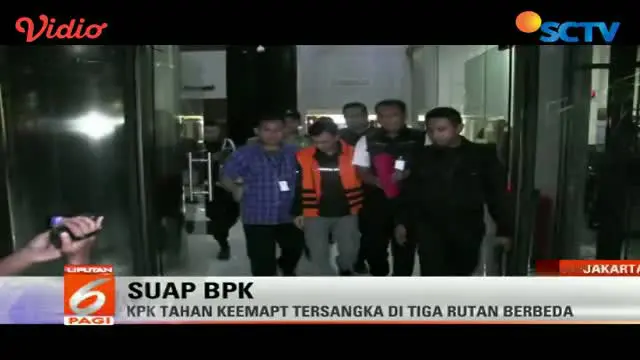  Tersangka Kasus Suap BPK Ditahan di 3 Rutan Berbeda