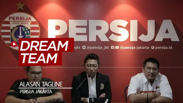 Berita video Persija Jakarta menjelaskan mengapa memakai tagline "Dream Team" untuk acara launching dan menuju Liga 1 2020.