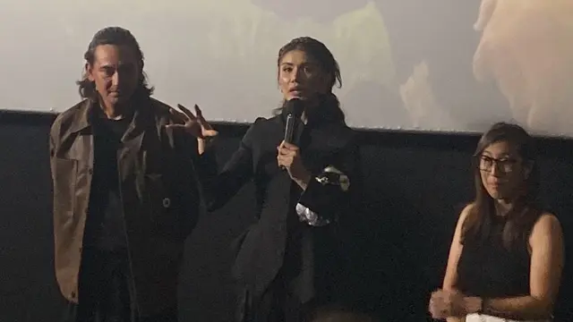 Mimi Lana dalam acara pemutaran perdana film Mojoku Hilang! di Jakarta, Senin (24/8/2026). (Liputan6.com/Nola Vemiliana)