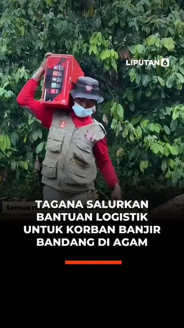 Tagana Salurkan Bantuan Logistik untuk Korban Banjir Bandang di Agam
