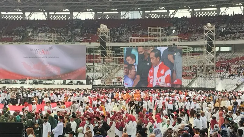 Jokowi hadiri acara relawan di Stadion GBK Senayan