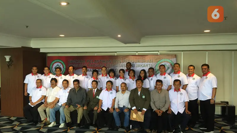 Pelantikan pengurus Perbasasi DKI Jakarta periode 2017-2021 di Hotel Century, Jakarta, Senin (30/4/2018).