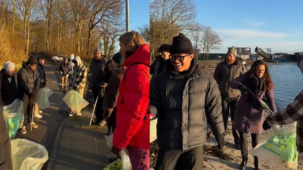 Aksi Pandawara Bersih-Bersih Pantai di Sela Studi Banding di Denmark