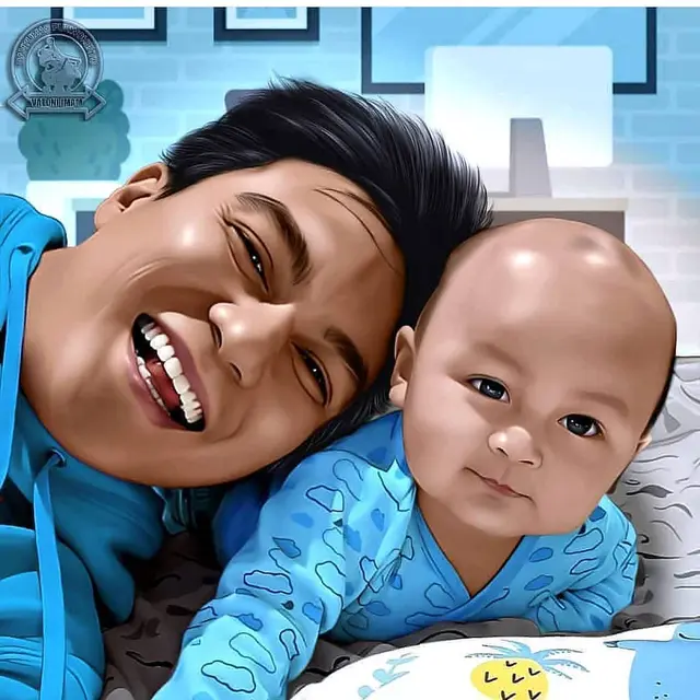 Dicintai Penggemar, Ini 5 Potret Lukisan Unik Keluarga Baim Wong