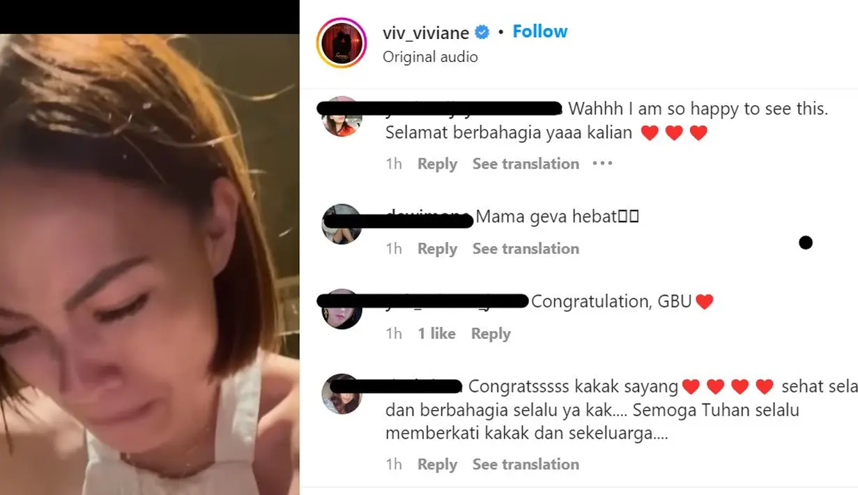 Viviane istri Sammy Simorangkir saat mengumumkan keguguran anak kedua melalui video kenangan bahagia pertama kali mengetahui kehamilannya dan sempat mendapatkan ucapan selamat. (Instagram @viv_viviane)