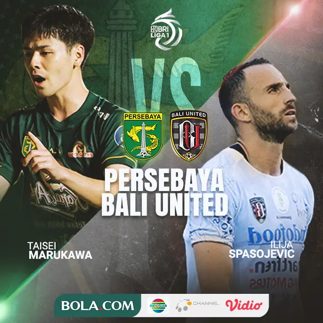 BRI Liga 1 - Persebaya Surabaya Vs Bali United - Duel Antarlini