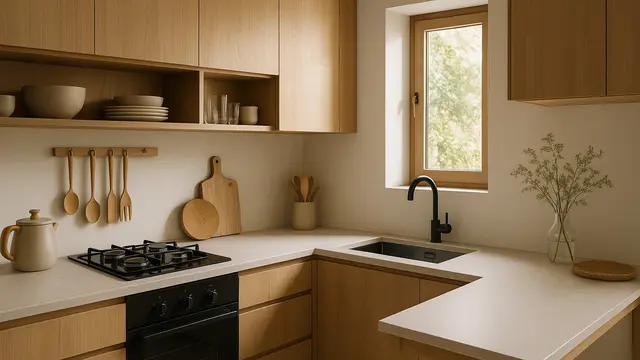 Gambar Dapur dengan Kompor Tanam Minimalis 2025