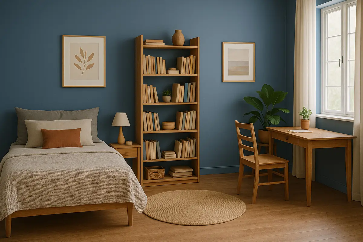 Model Inspirasi Cat Kamar Tidur Warna Biru/ChatGPT