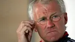 Danish football coach Morten Olsen gestures during a press conference at Santiago Bernabeu Stadium, in Madrid, 23 March 2007. AFP PHOTO/Pedro ARMESTRE 