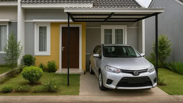 7 Model Garasi Sederhana di Perumahan Subsidi, Inspirasi Desain Hemat Ruang dan Estetik
