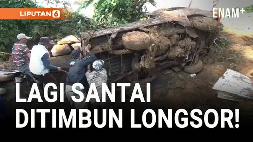 VIDEO: Lagi Santai di Vila Puncak, Tiba-Tiba Longsor Menerjang!
