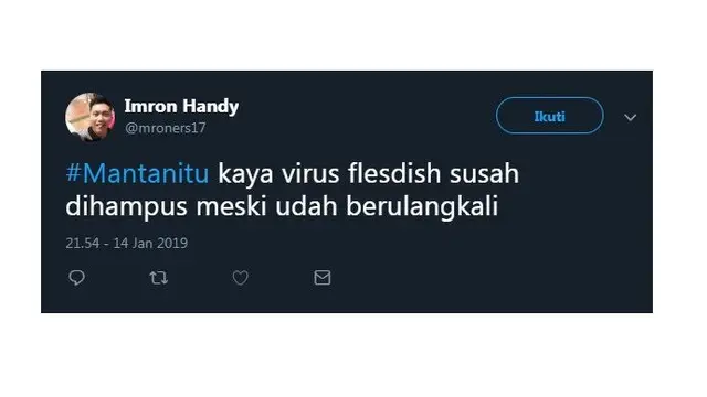 cuitan tentang mantan (foto: twitter/@mroners17)
