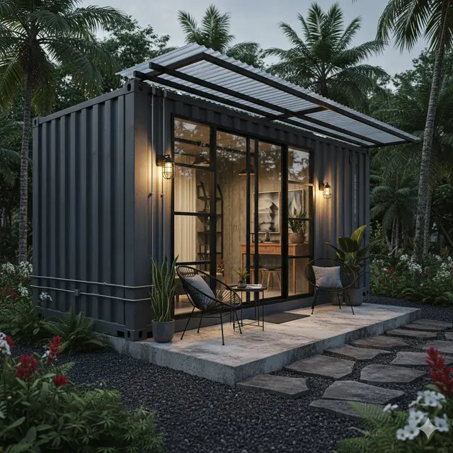 7 Desain Rumah Kontainer Mini Budget 50 Juta, Murah tapi Tetap Nyaman dan Estetik