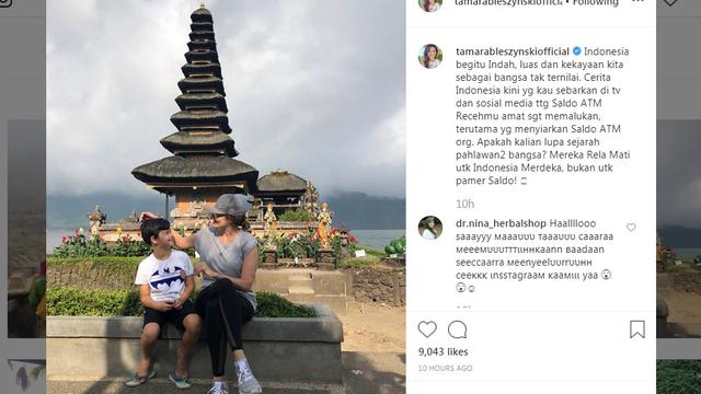 Tamara Bleszynski singgung artis pamer saldo ATM (https://www.instagram.com/p/B5DXWuKl4wQbyCryGpT6ozxlQ3vtQ7L4TxcT040/)
